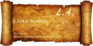 Linka Aletta névjegykártya